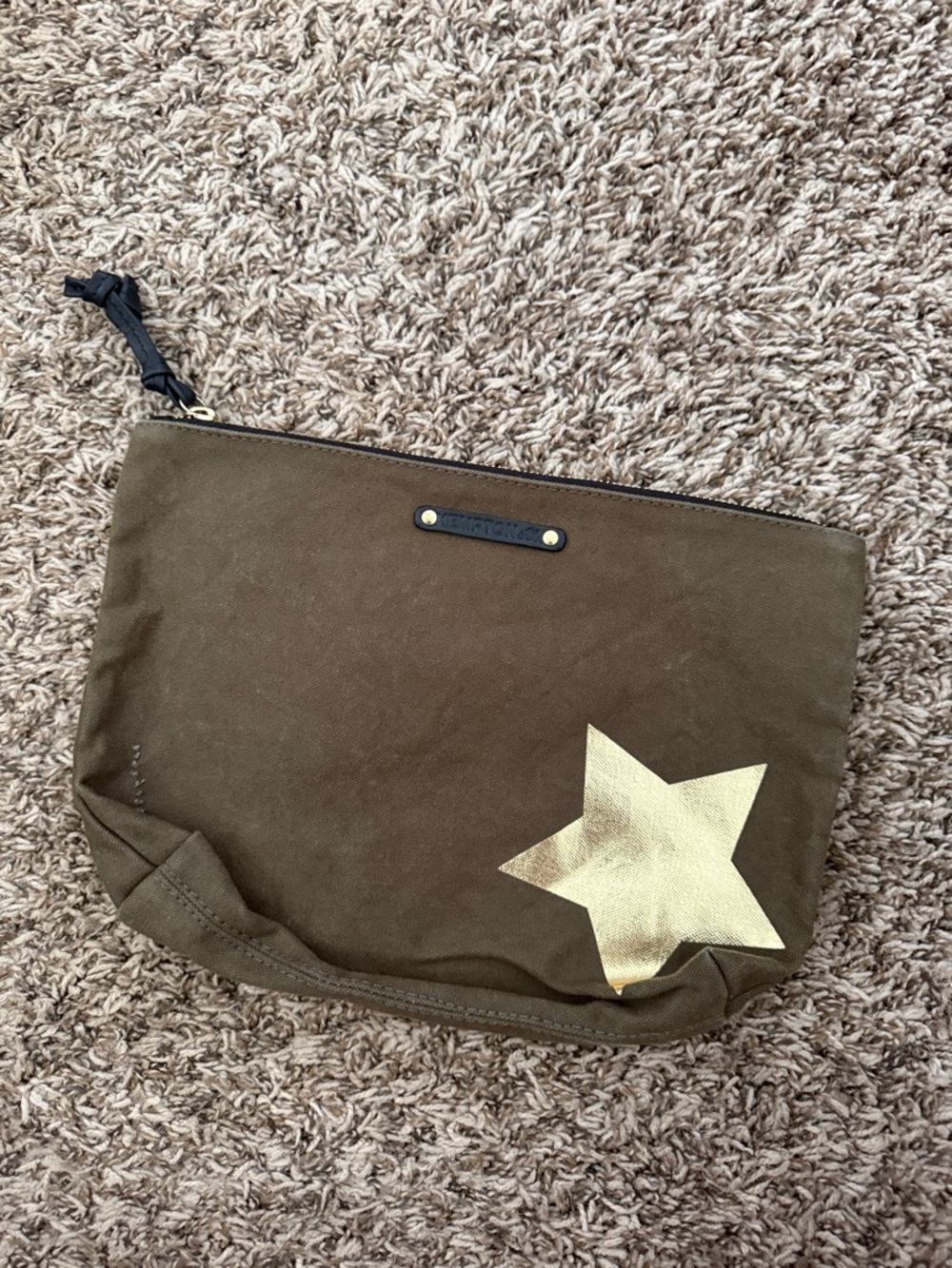Canvas Star Pouch - Olive Green